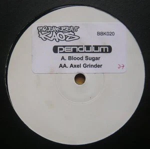 PENDULUM, Blood Sugar / Axlegrinder (Breakbeat Kaos ; BBK020, UK 2007, Stickered White Label) LP /VG