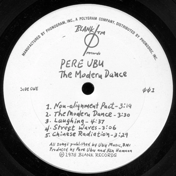 PERE UBU, The Modern Dance (Blank; BLANK001, US 1978) LP VG/VG - Image 3
