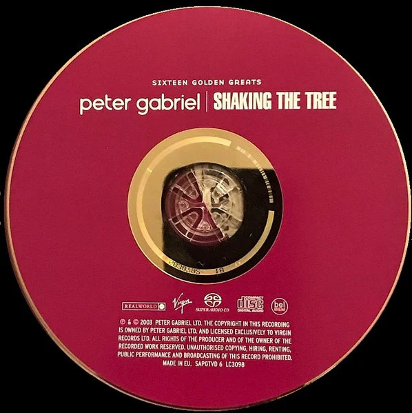 PETER GABRIEL, Shaking The Tree: Sixteen Golden Greats (Real World Records; SAPGTVD 6, Europe 2003 Reissue, Stickered Case, Hybrid Stereo. Made In EU) SACD VG+/EX - Image 3
