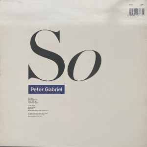 PETER GABRIEL, So (Charisma; PG 5, UK 1986, Inner, TOWNHOUSE / COPPERMAN Runouts) LP VG+/VG - Image 2