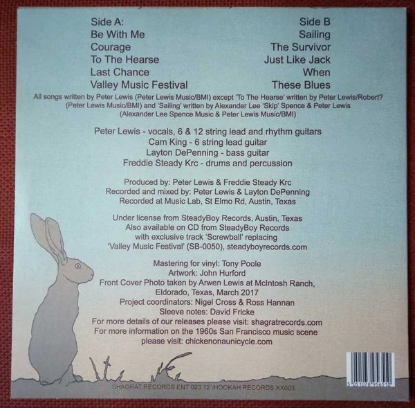 PETER LEWIS, Just Like Jack (Shagrat Records; ENT023 12", UK 2017, Inner, Moby Grape) LP VG/VG+ - Image 2