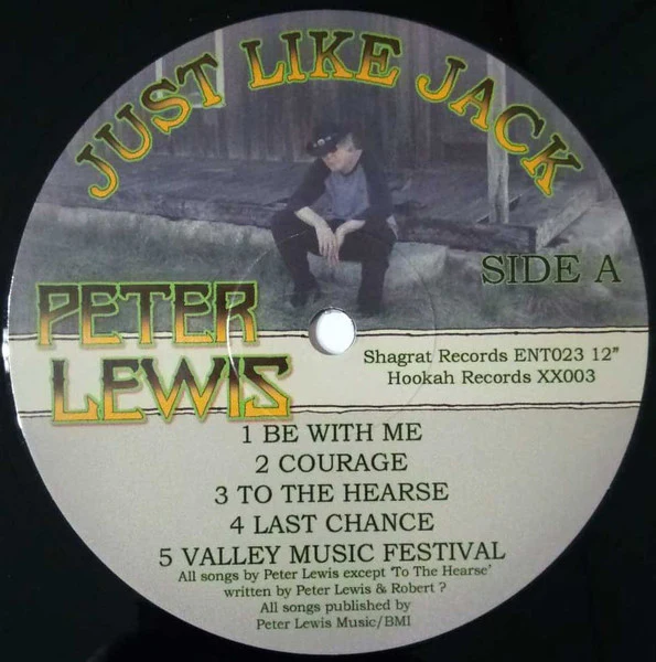 PETER LEWIS, Just Like Jack (Shagrat Records; ENT023 12", UK 2017, Inner, Moby Grape) LP VG/VG+ - Image 3