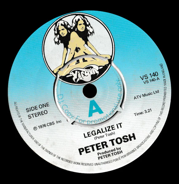 PETER TOSH, Legalize It / Brand New Second Hand (Virgin; VS 140, UK 1976, Promo, 4-Prong Centre) 7" /VG+