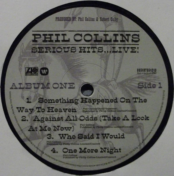 PHIL COLLINS, Serious Hits...Live! (Atlantic; 603497854240, USA & Europe 2019 Reissue, Gatefold, 2 Inners, Half-Speed Mastered) 2xLP EX/EX - Image 3
