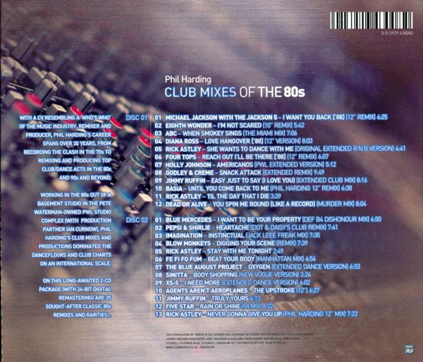 PHIL HARDING, Club Mixes Of The 80s (Cherry Pop; CRPOPD100, Europe 2011, Double CD Case) 2xCD M/M - Image 2