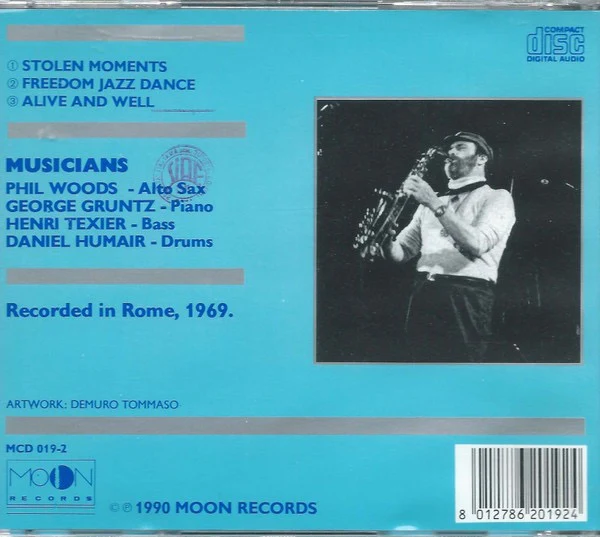 PHIL WOODS, Freedom Jazz Dance (Moon Records; MCD 019-2, Italy 1990 Reissue, Jewel Case) CD VG+/VG+ - Image 2