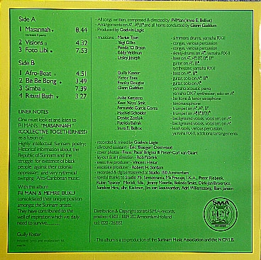 P.I. MAN & MEMRE BUKU, Masannah (SMA Records; SMALP 006, Netherlands 1990, Inner) LP VG/VG+ - Image 2