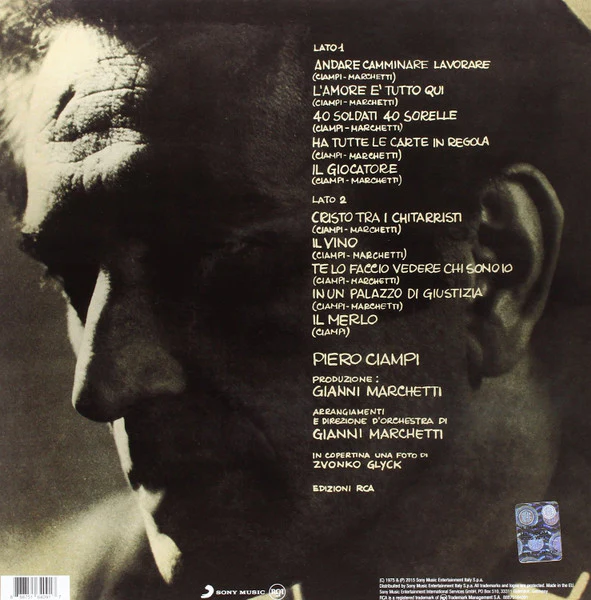 PIERO CIAMPI, Andare Camminare Lavorare E Altri Discorsi (RCA; .88875164091, Europe 2015 Reissue, 180g Vinyl), SALE - Up to 50% Off the Original Price LP VG/VG+ - Image 2