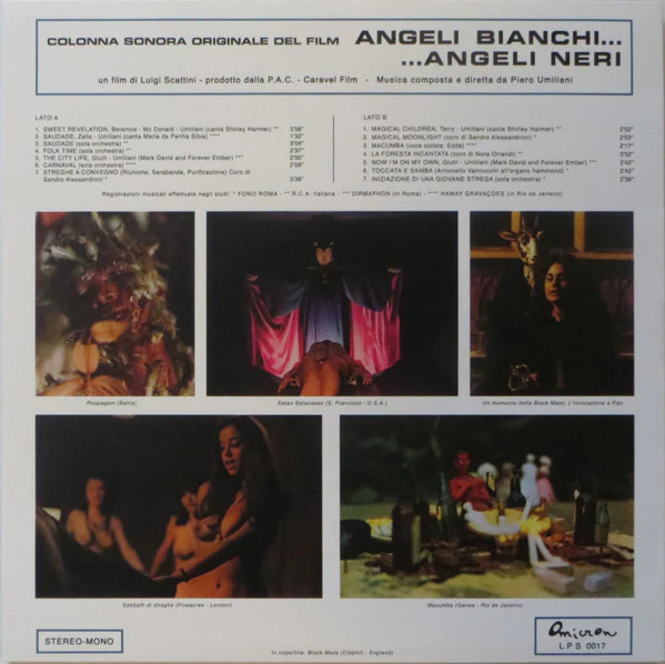 PIERO UMILIANI, Angeli Bianchi.... Angeli Neri (Colonna Sonora Originale Del Film) (Schema ; SCEB921 LP, Italy 2015 Reissue, With CD And Obi) LP EX/EX - Image 2