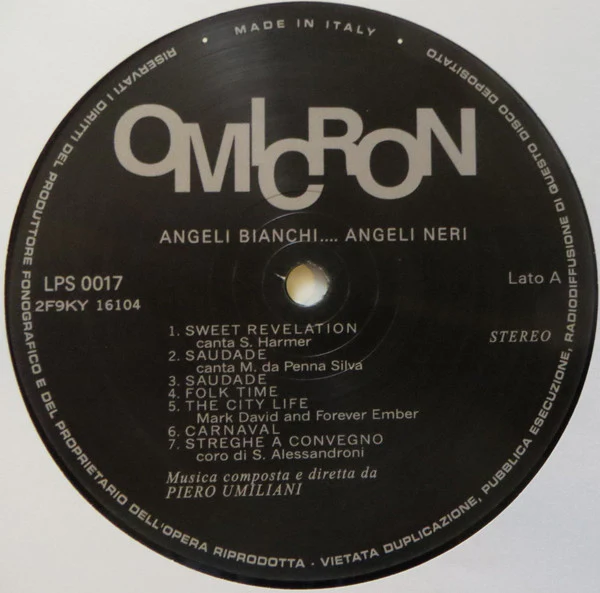 PIERO UMILIANI, Angeli Bianchi.... Angeli Neri (Colonna Sonora Originale Del Film) (Schema ; SCEB921 LP, Italy 2015 Reissue, With CD And Obi) LP EX/EX - Image 3