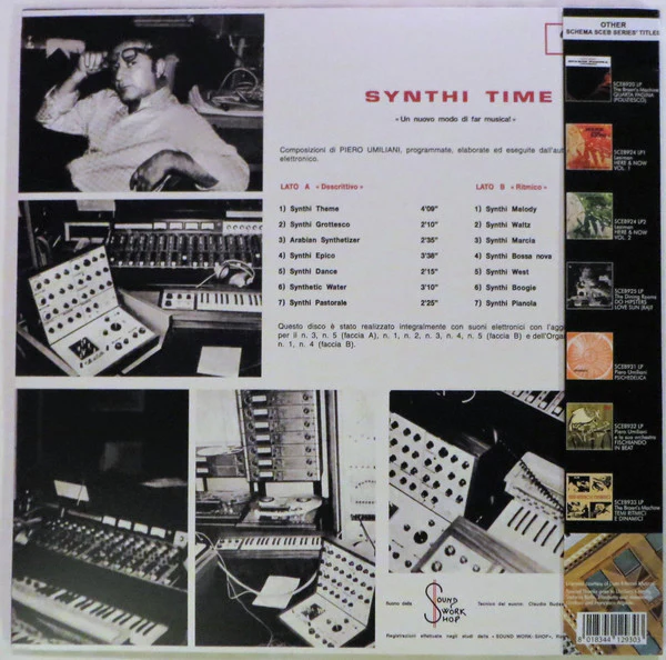 PIERO UMILIANI, Synthi Time (Schema; SCEB930 LP, Italy 2015 Reissue, With CD And Obi) LP EX/EX - Image 2