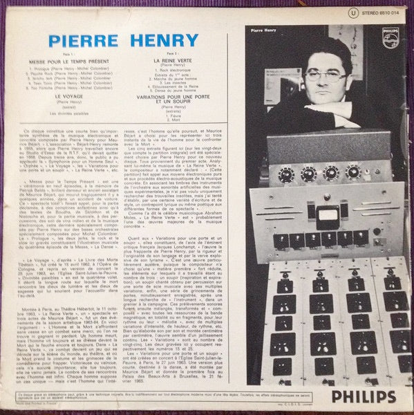 PIERRE HENRY & MICHEL COLOMBIER, Messe Pour Le Temps Present (Philips; 6510 014, France 1972 Reissue, Laminated Sleeve) LP VG/G+ - Image 2