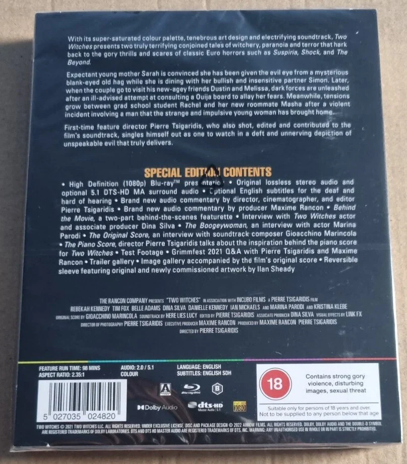 PIERRE TSIGARIDIS, Two Witches (Arrow Video; FCD2322, UK 2022) Blu-Ray VG+/VG+ - Image 2