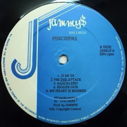 PINCHERS, Bandelero (Jammy's Records; JAMLP 8, UK 1991) LP VG+/VG - Image 3