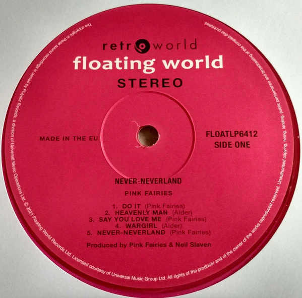 PINK FAIRIES, Never Never Land (Floating World; FLOATLP6412, Europe 2021 Reissue, Pink Vinyl) LP VG+/VG+ - Image 3