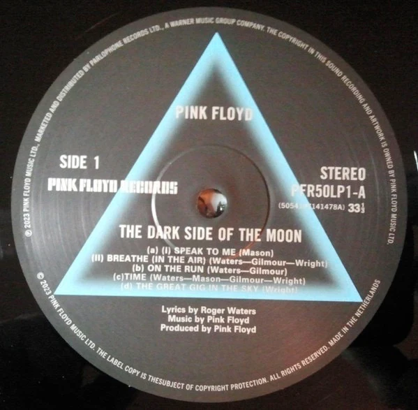 PINK FLOYD, The Dark Side Of The Moon (Pink Floyd Records; PFR50LP1, Europe 2023 Reissue, Gatefold, No Hype Stickered Plastic Outer, 2 Posters, 2 Stickers, 180 Gram Vinyl, 50th Anniversary) LP VG+/VG+ - Image 3