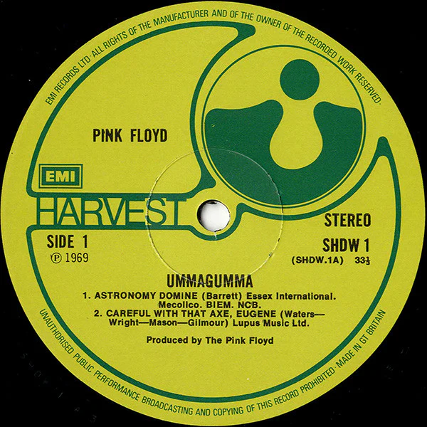 PINK FLOYD, Ummagumma (Harvest Green, EMI On Rim, EMI Box; SHDW 1/2, UK 1977 Reissue, Laminated Gatefold) 2xLP VG/G+ - Image 3