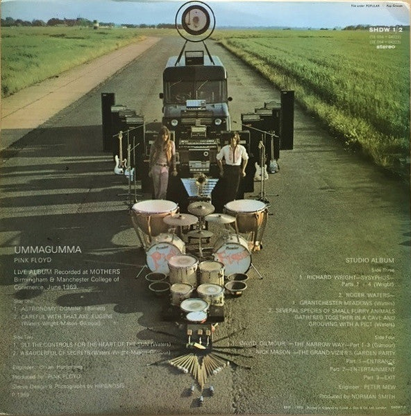 PINK FLOYD, Ummagumma (Harvest Labels With EMI Box; SHDW 1/2, UK 1971 Reissue, Gatefold, Company Inners, 2nd Pressing, Misprint Track B1 Spelt 'Conthrols' On Label) 2xLP VG/VG - Image 2