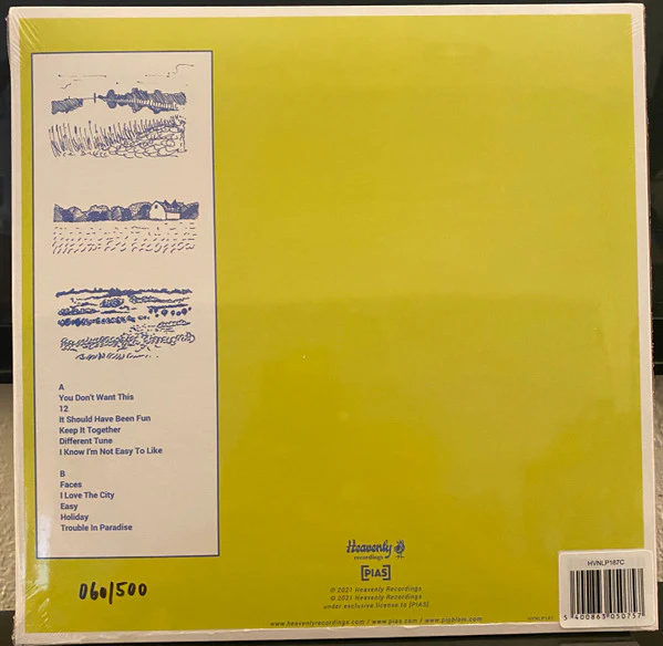 PIP BLOM, Welcome Break (Heavenly; HVNLP187C, UK & Ireland 2022, Die Cut Sleeve, Inner, Orange Vinyl, Ltd to 500 Hand numbered) LP VG+/VG+ - Image 2
