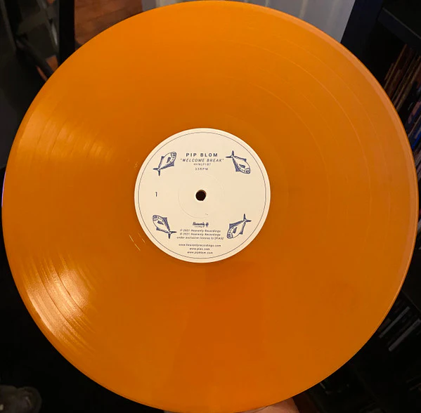 PIP BLOM, Welcome Break (Heavenly; HVNLP187C, UK & Ireland 2022, Die Cut Sleeve, Inner, Orange Vinyl, Ltd to 500 Hand numbered) LP VG+/VG+ - Image 3