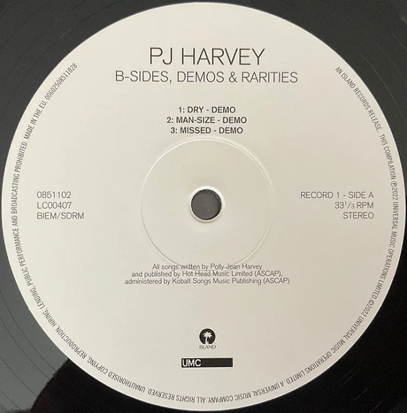 PJ HARVEY, B-Sides, Demos & Rarities (Island Records; 0851101, Worldwide 2022, Box Set, 180 Gram Vinyl) 6xLP VG+/VG+ - Image 3