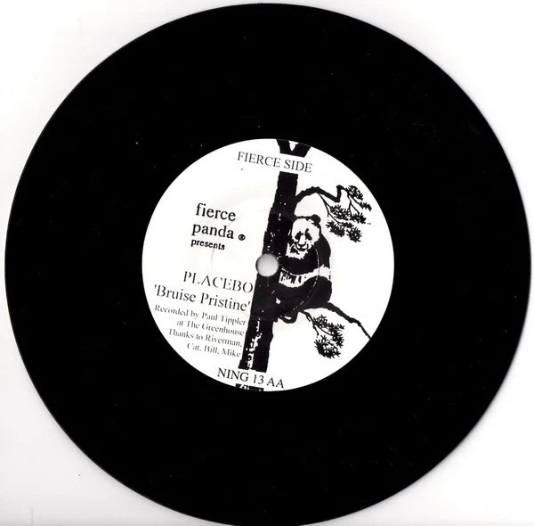 PLACEBO / SOUP, Bruise Pristine / M.E.L.T.D.O.W.N. (Fierce Panda; NING 13, UK 1995, Fold Over Sleeve, Limited Edition of 1,500) 7" VG/VG - Image 3