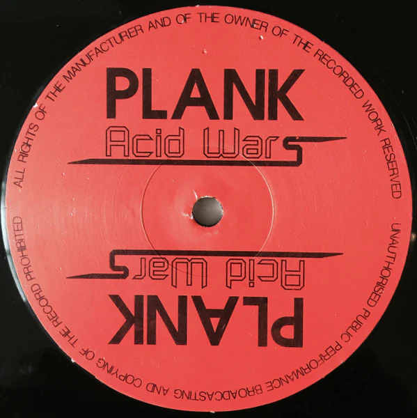 PLANK, Acid Wars (Important Records; IMP 001, Germany 1993, Die Cut Company Sleeve) 12" G+/G+ - Image 3