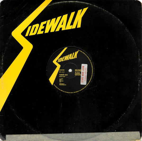 PLAZA, (Got My) Dancing Shoes / So Easy (Sidewalk; 12 SID 101, UK 1979, Company Sleeve) 12" VG/VG+