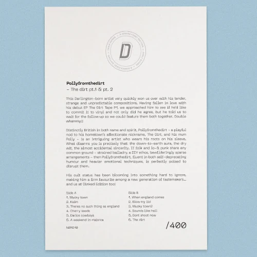 POLLYFROMTHEDIRT, The dirt - Dinked Edition (Dinked Edition; NERD10, UK 2026, Translucent Black Vinyl, Numbered Limited Pressing of 400, Dinked Edition No. ED10) LP NEW/NEW - PRE-ORDER - Image 2