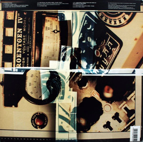 PRIMAL SCREAM, Burning Wheel (Creation Records; CRE 272T, UK 1997, Stickered Picture Sleeve) 12" VG+/VG+ - Image 2