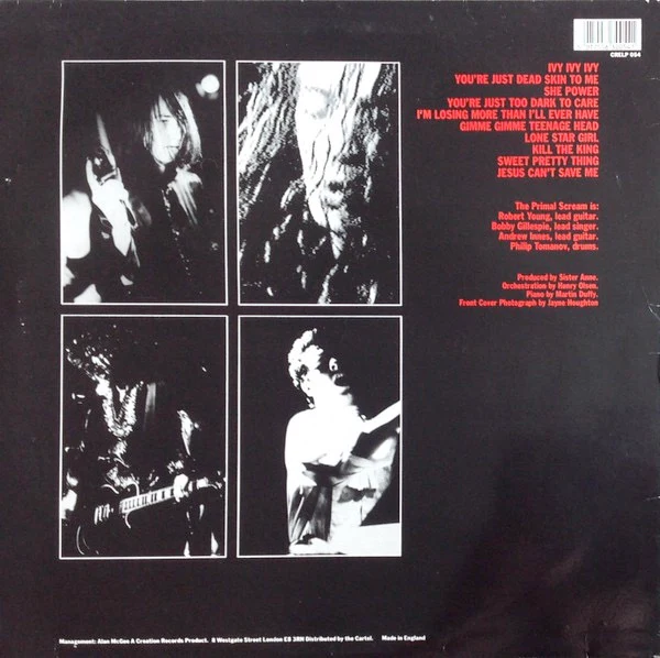 PRIMAL SCREAM, Primal Scream (Creation; CRELP054, UK 1989, Inner) LP VG+/VG+ - Image 2