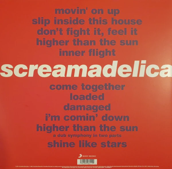 PRIMAL SCREAM, Screamadelica (Sony Music ; 19439906211, Europe 2021 Reissue, Die Cut Sleeve, Picture Disc) 2xLP VG+/VG+ - Image 2