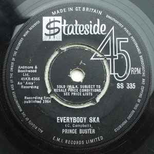 PRINCE BUSTER, 30 Pieces Of Silver / Everybody Ska (Stateside; SS 335, UK 1964, 4-Prong Centre) 7" /G - Image 2