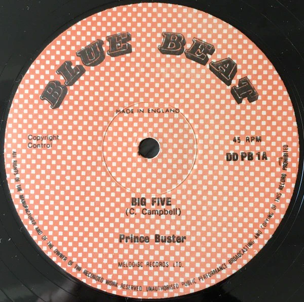 PRINCE BUSTER, Big Five / Carolina / Shaking Up Orange Street (Blue Beat; DD PB 1, UK 1979, Picture Sleeve) 12" VG/VG+ - Image 3