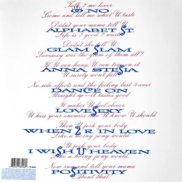 PRINCE, Lovesexy (Warner Records; R1 25720, Europe 2023 Reissue, Inner) LP VG+/VG+ - Image 2