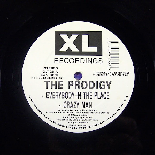 PRODIGY, Everybody in the Place (XL; XLT26, UK 1992, Picture Sleeve) 12" VG/G+ - Image 3