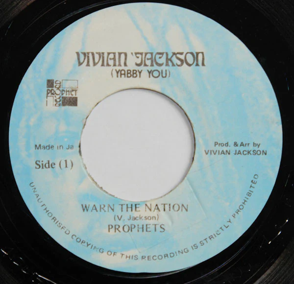 PROPHETS, Warn The Nation (Prophet Record; , Jamaica 1990s Reissue) 7" /G+