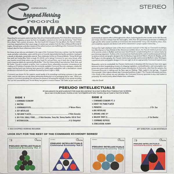 PSEUDO INTELLECTUALS, Command Economy (Chopped Herring Records; CHP5EUDOLP4, UK 2023, Picture Sleeve) LP VG+/VG+ - Image 2