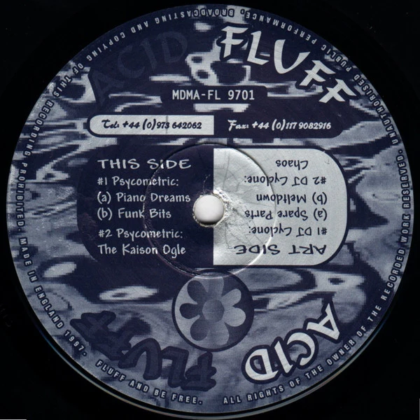PSYCOMETRIC / DJ CYCLONE, Acid Fluff (Acid Fever Records; MDMA-FL 9701, UK 1997, Company Sleeve) 12" G/VG - Image 2
