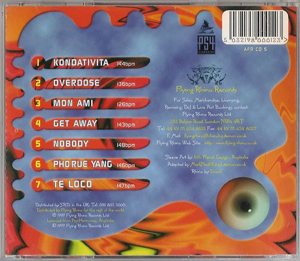 PSYKO DISKO, Psycho Disco (Flying Rhino Records; AFR CD 5, UK 1997, Jewel Case, Insert) CD VG+/VG+ - Image 2