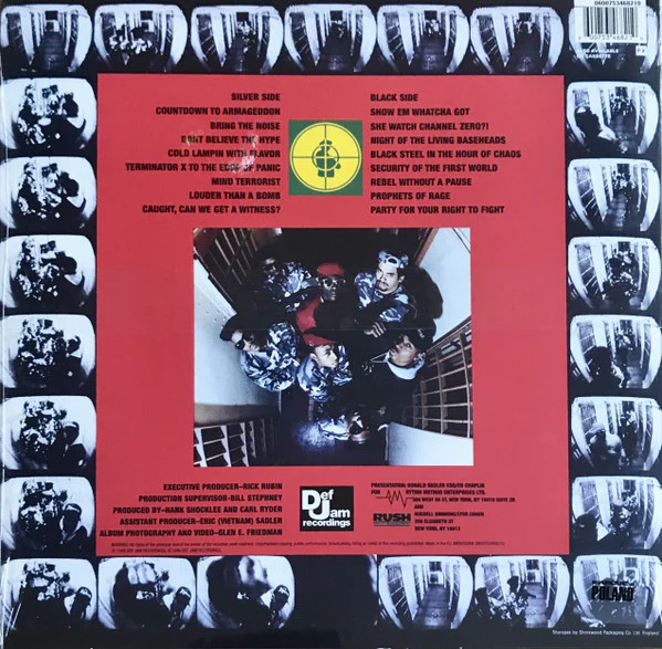 PUBLIC ENEMY, It Takes A Nation Of Millions To Hold Us Back (Def Jam Recordings; 5346821, Europe 2022 Reissue, Inner, 180g) LP VG+/VG - Image 2