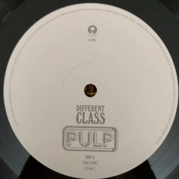 PULP, Different Class (Island; 4785288, Europe 2022 Reissue, Inner) LP NEW/NEW - Image 3