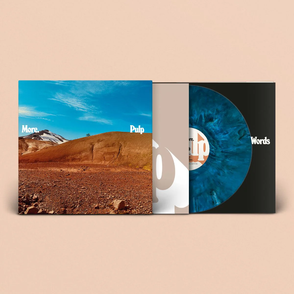 PULP, More (Rough Trade; RT0541LPE, UK 2025, Inner & Insert, Indie Exclusive on "Blue Sky Thinking  Blue/White Marble Vinyl) LP NEW/NEW - Image 3