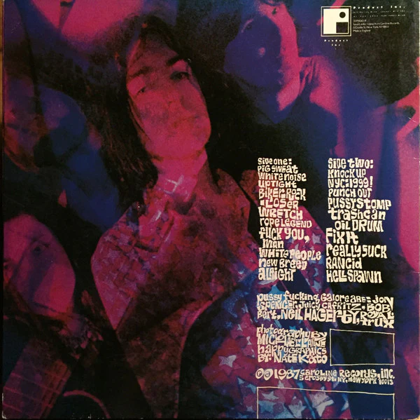 PUSSY GALORE, Right Now! (Product Inc; 33 prod 19, UK 1987), SALE - Up to 50% Off the Original Price  LP VG/VG+ - Image 2