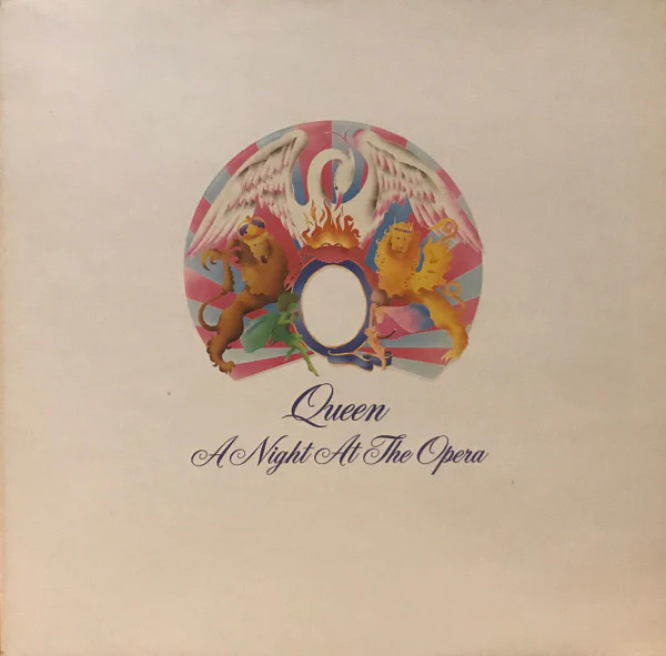 QUEEN, A Night At The Opera (EMI; EMTC 103, UK 1975, Embossed Gatefold Sleeve With No Copyright Crest, Inner With Three Cut Corners, Blair's Cut Side B Only) LP VG/VG
