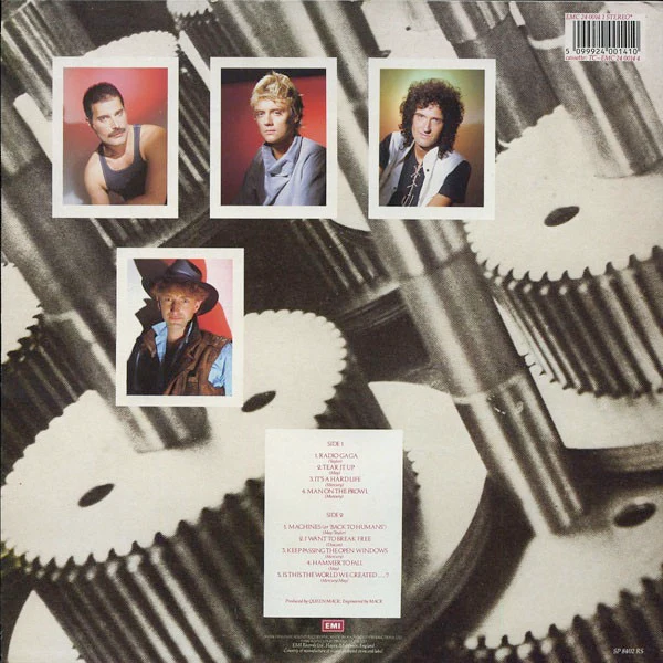 QUEEN, The Works (EMI; EMC 24 0014 1, UK 1984, Non-Textured Sleeve, Inner With Square Corners) LP VG/VG+ - Image 2