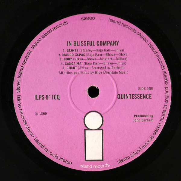 QUINTESSENCE, In Blissful Company (Island Records - Pink I Label; ILPS-9110 Q, UK 1969, Gatefold, Die Cut Booklet. Inner) LP VG/VG - Image 3