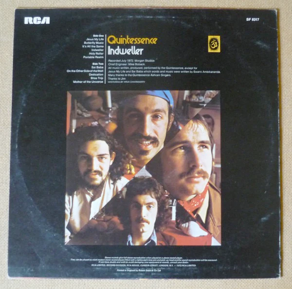 QUINTESSENCE, Indweller (RCA; SF8317, UK 1972) LP VG/VG - Image 2