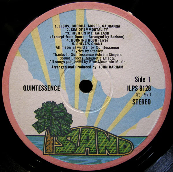 QUINTESSENCE, Quintessence (Island Pink Rim; ILPS9128, UK 1970s Reissue, Laminated Tri-Fold Sleeve) LP VG/EX - Image 3
