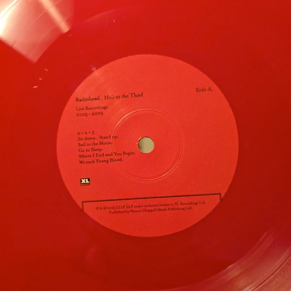 RADIOHEAD, Hail To The Thief (Live Recordings 2003-2009) (XL; XL1563LPE, Europe 2025, Red Vinyl) LP NEW/NEW - Image 3